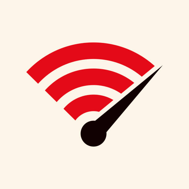 High speed wireless internet. WiFi with arrow sign. High speed wireless internet. WiFi with arrow sign.